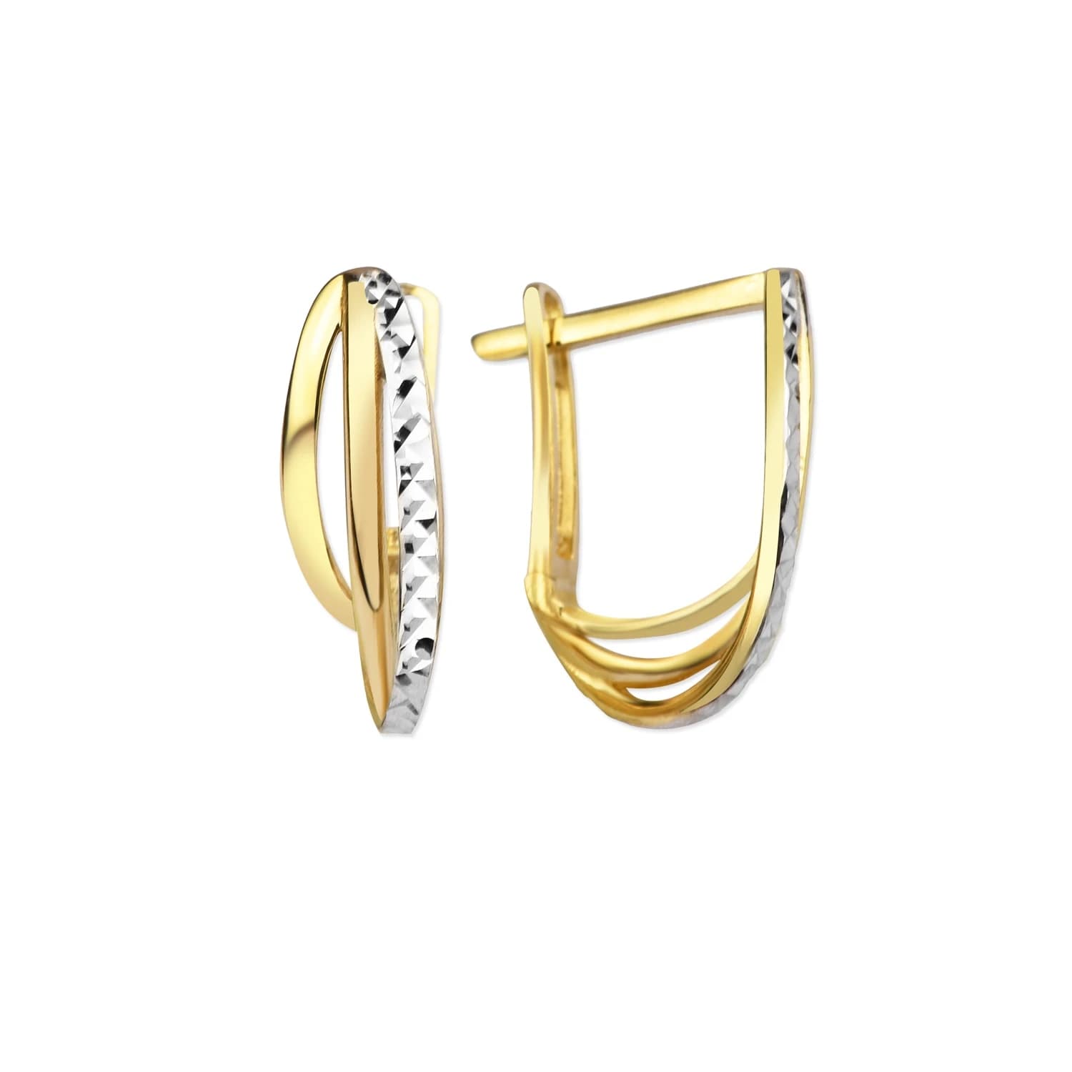 Обеци от бяло и жълто злато - Image 1