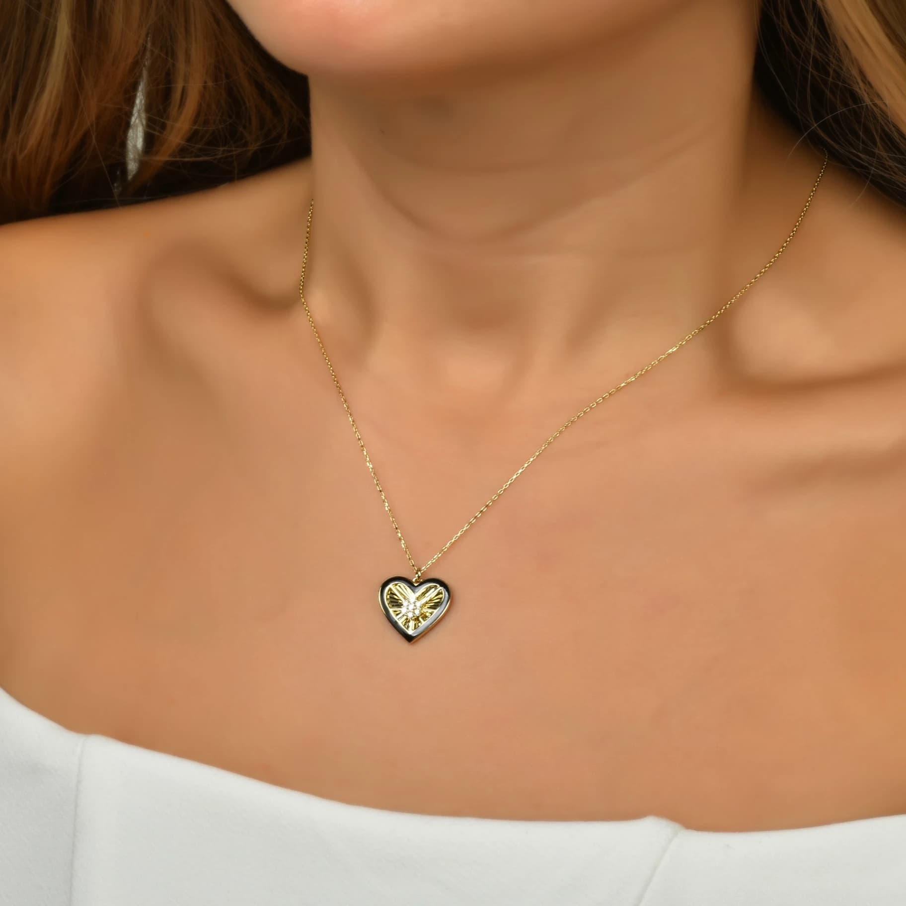 Дамски синджир с черни цирконий - Image 2