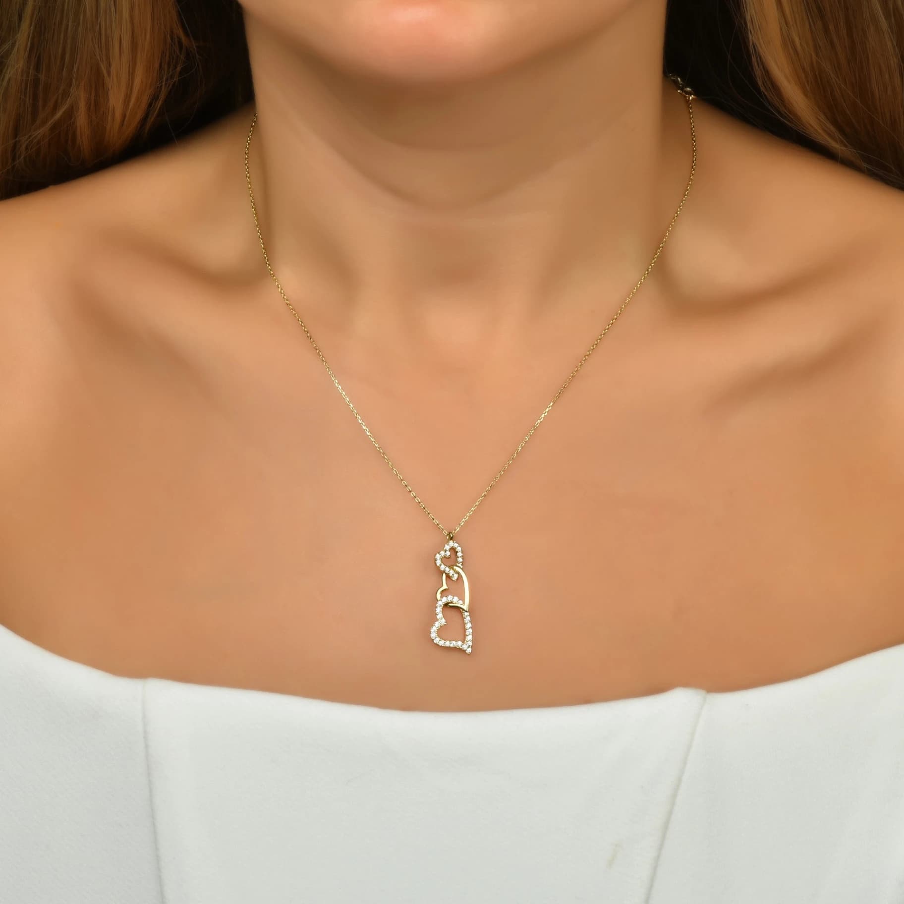 Дамски синджир с бели цирконий - Image 2