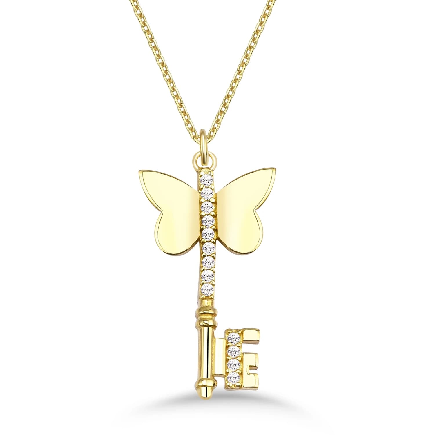 Дамски синджир с бели цирконий - Image 1