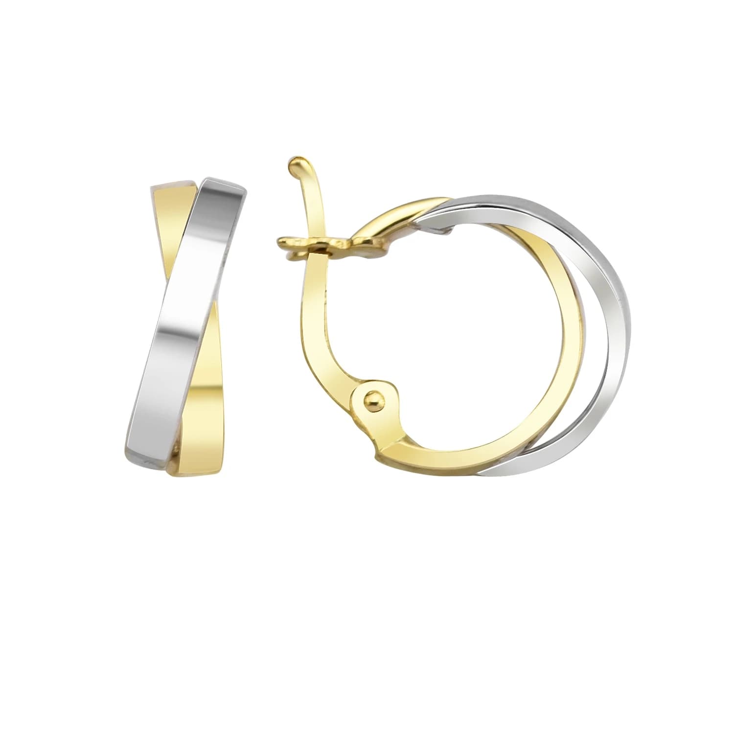 Обеци от бяло и жълто злато - Image 1