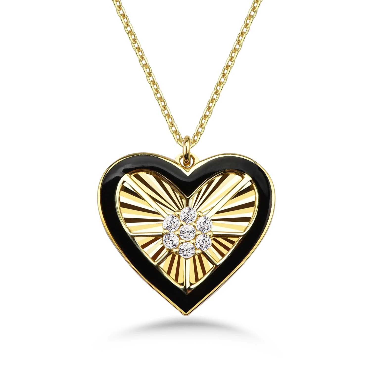 Дамски синджир с черни цирконий - Image 1