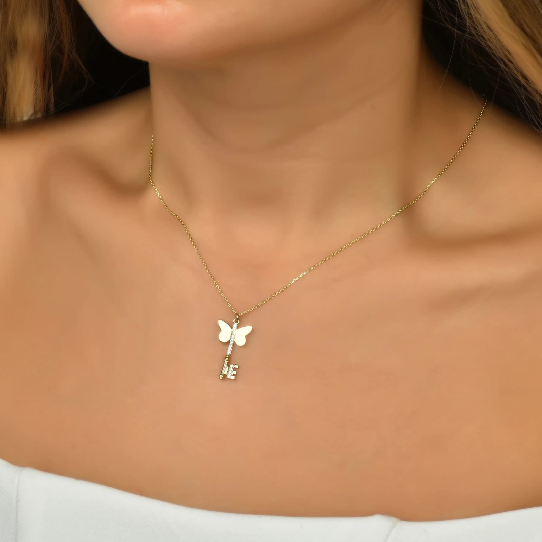 Дамски синджир с бели цирконий - Image 2