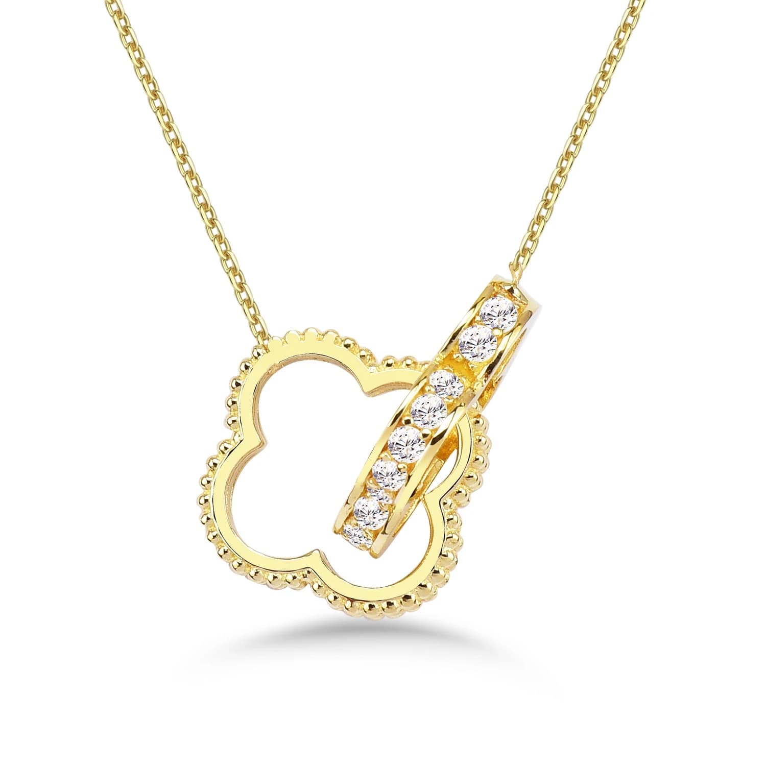 Дамски синджир с бели цирконий - Image 1