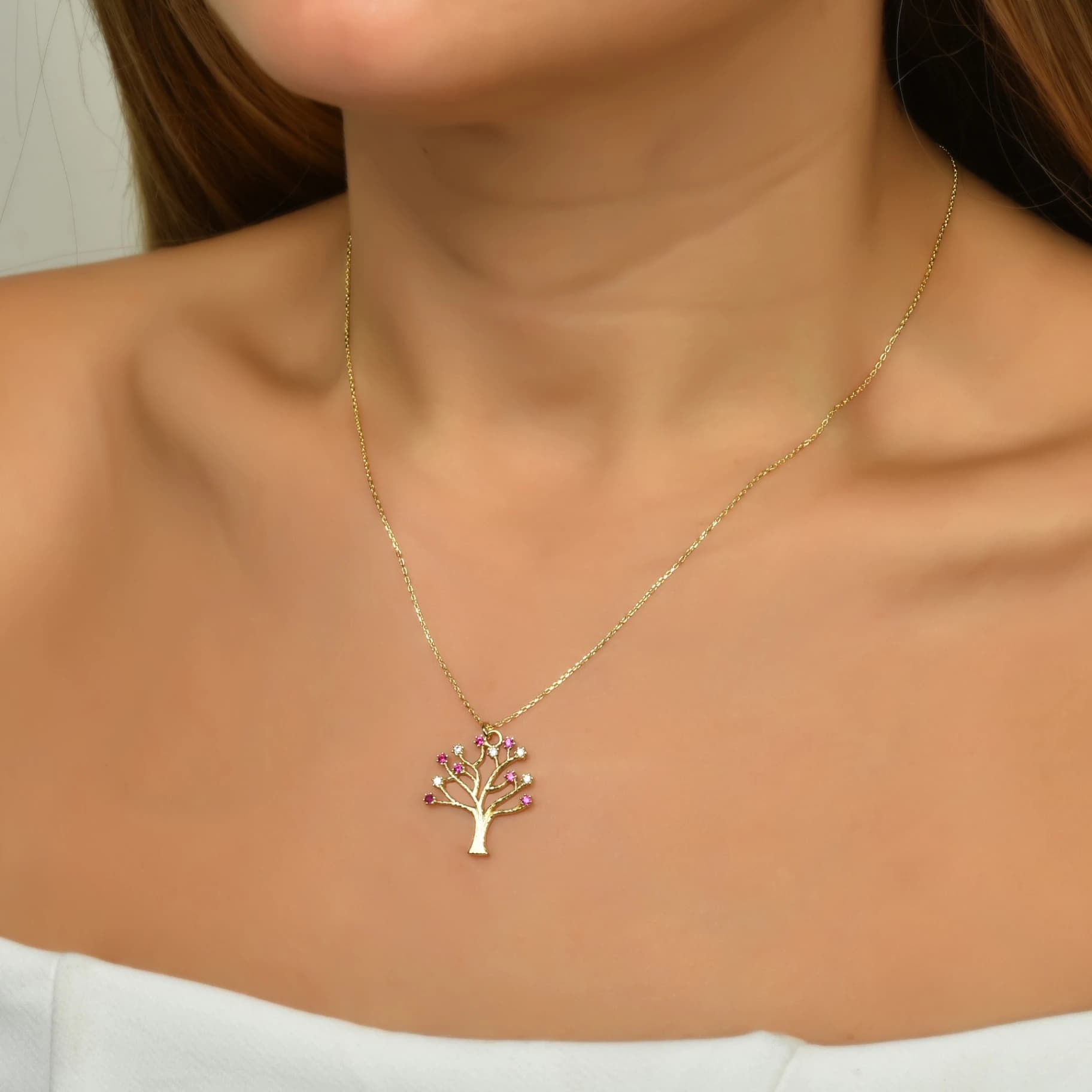 Дамски синджир с бели цирконий - Image 2