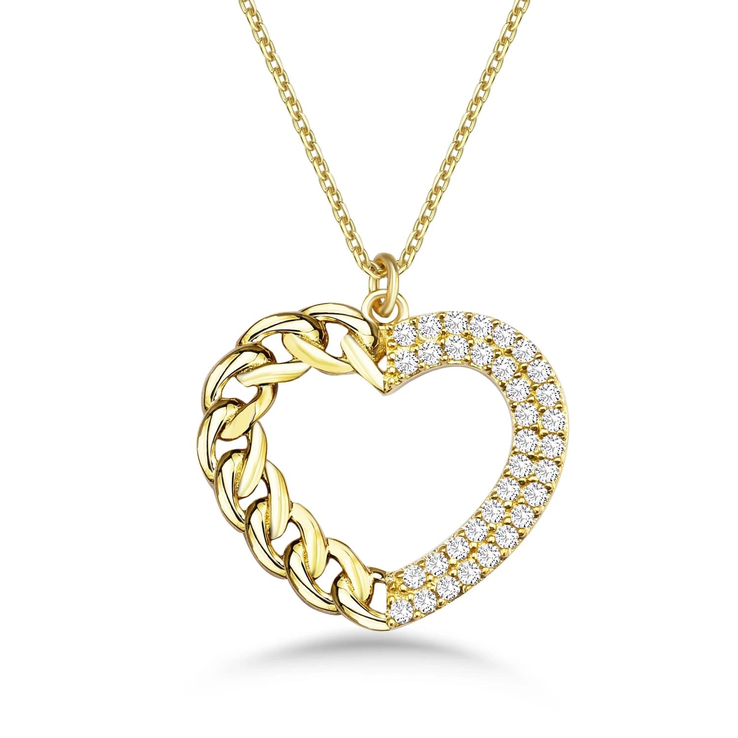 Дамски синджир с бели цирконий - Image 1