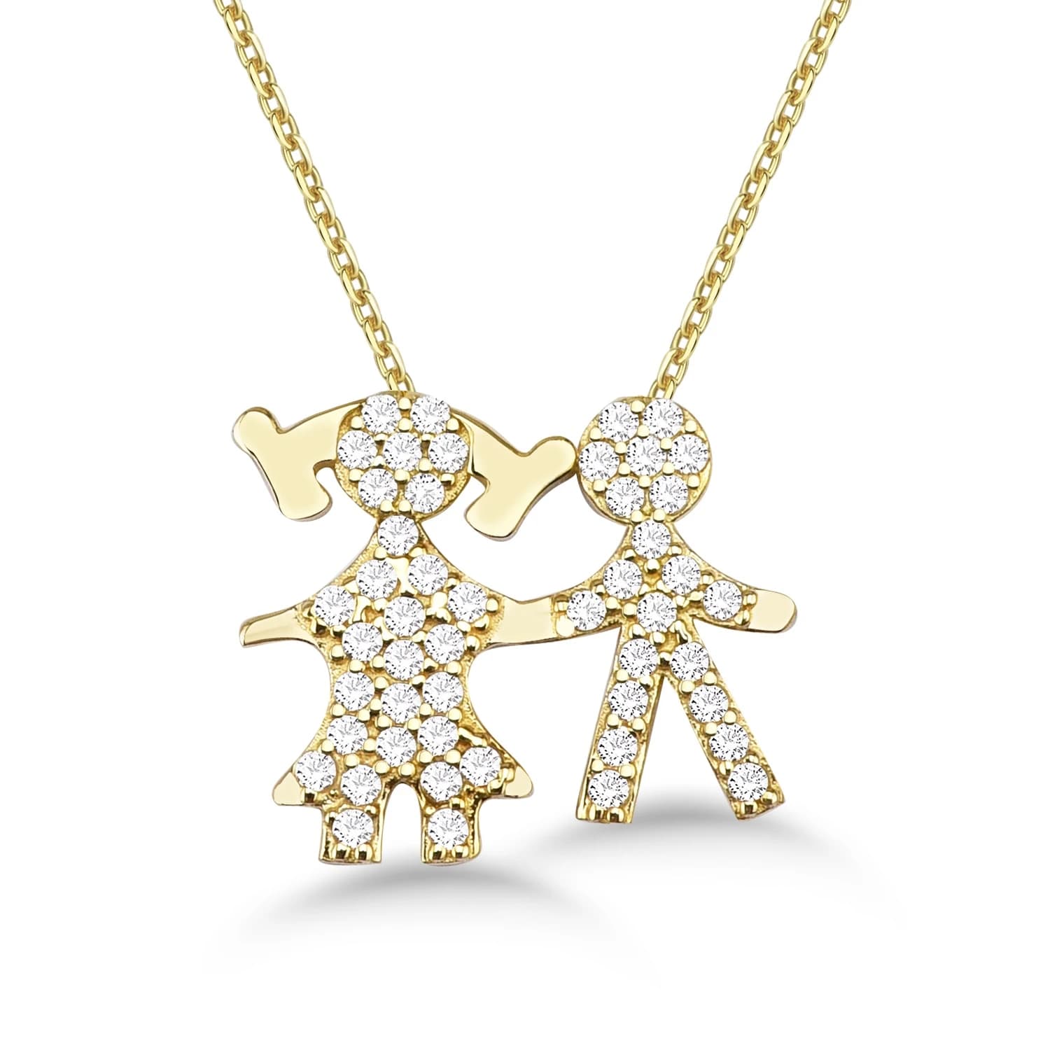 Дамски синджир с бели цирконий - Image 1