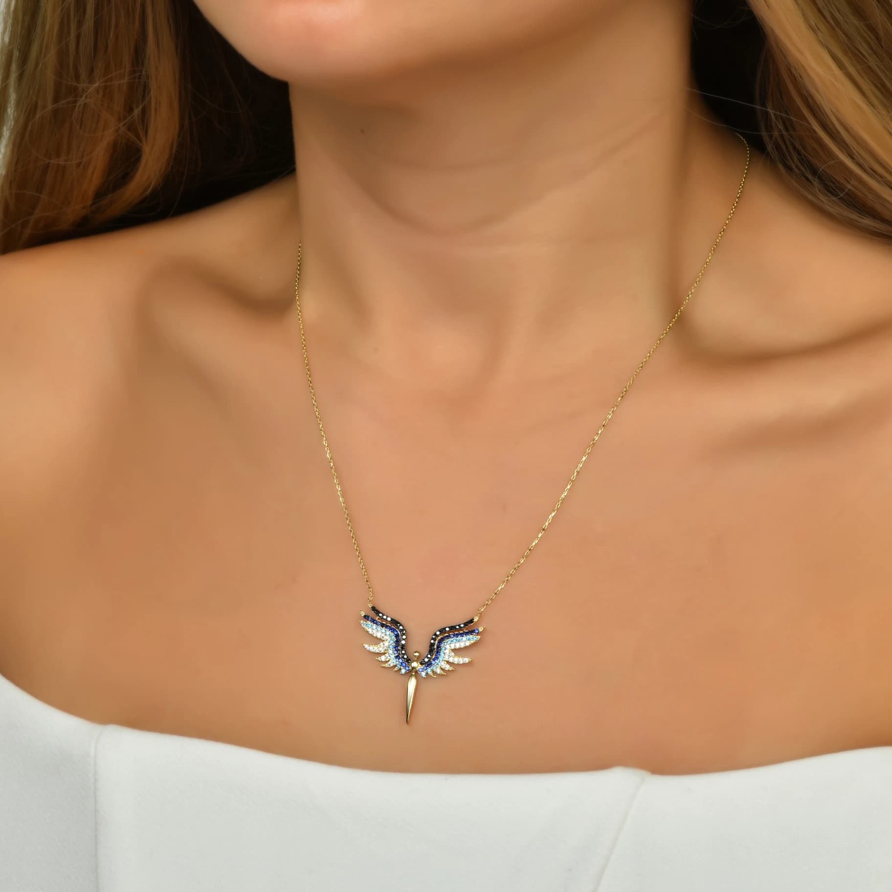 Дамси синджир с бели цирконий - Image 2