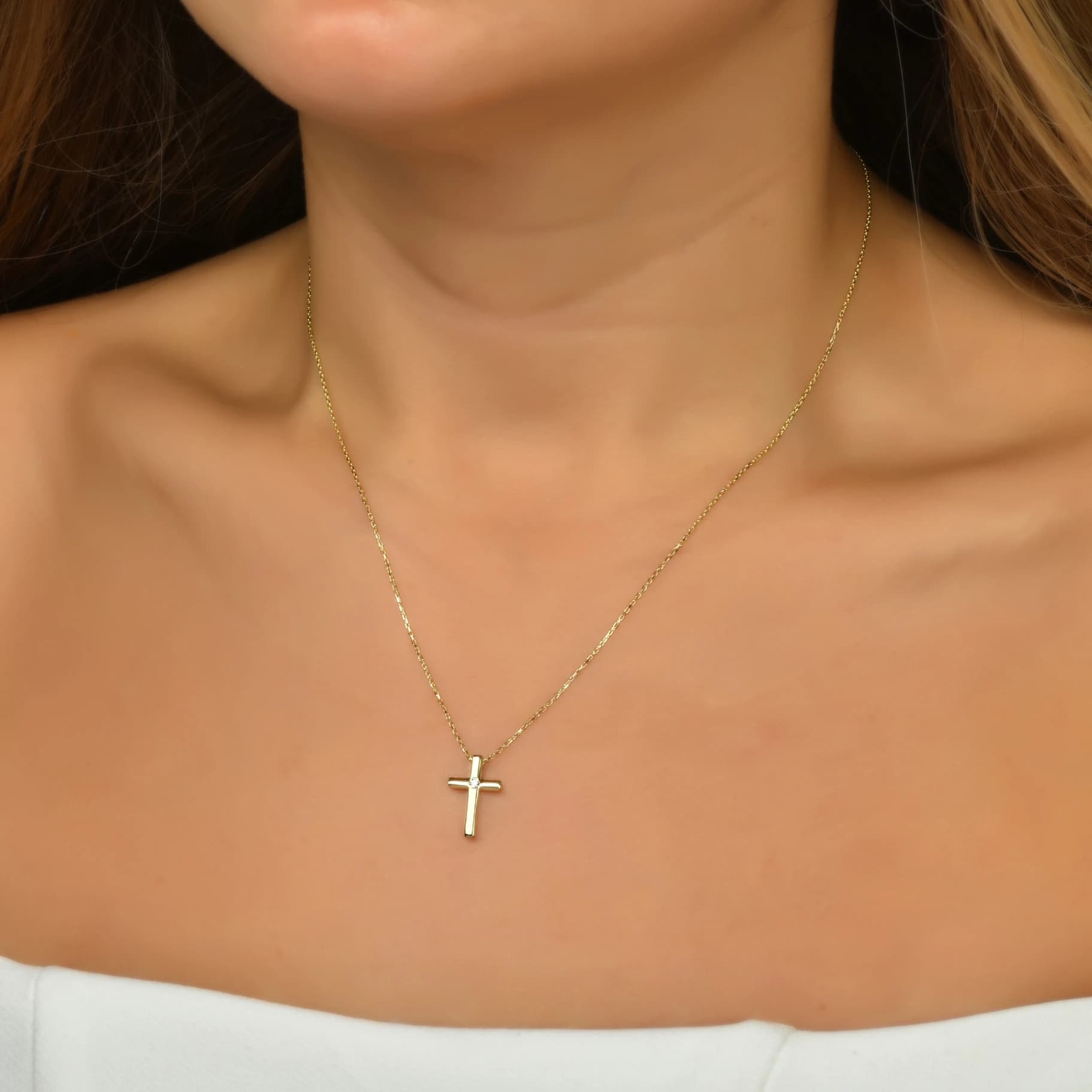 Дамси синджир с бели цирконий - Image 2