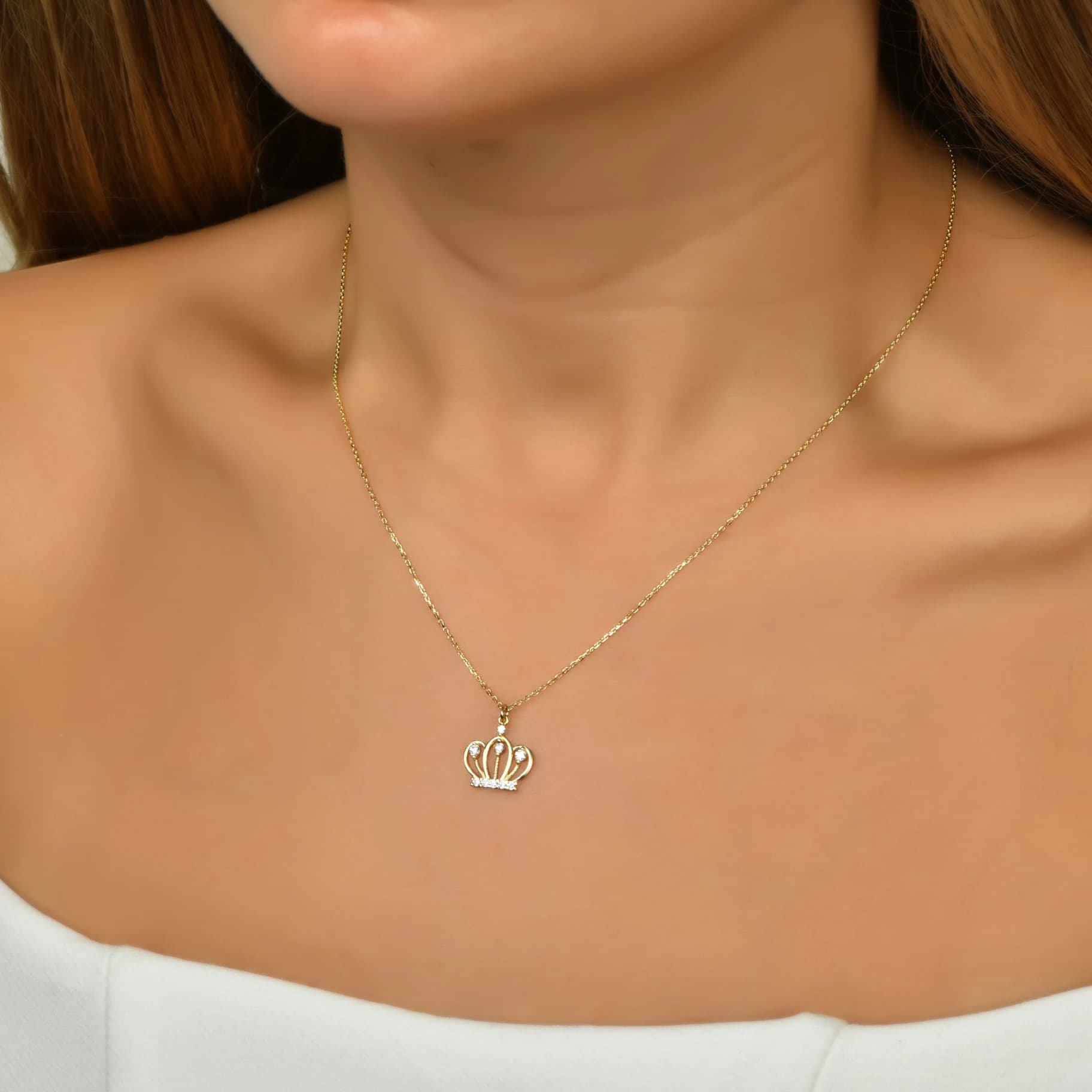 Дамски синджир с бели цирконий - Image 2