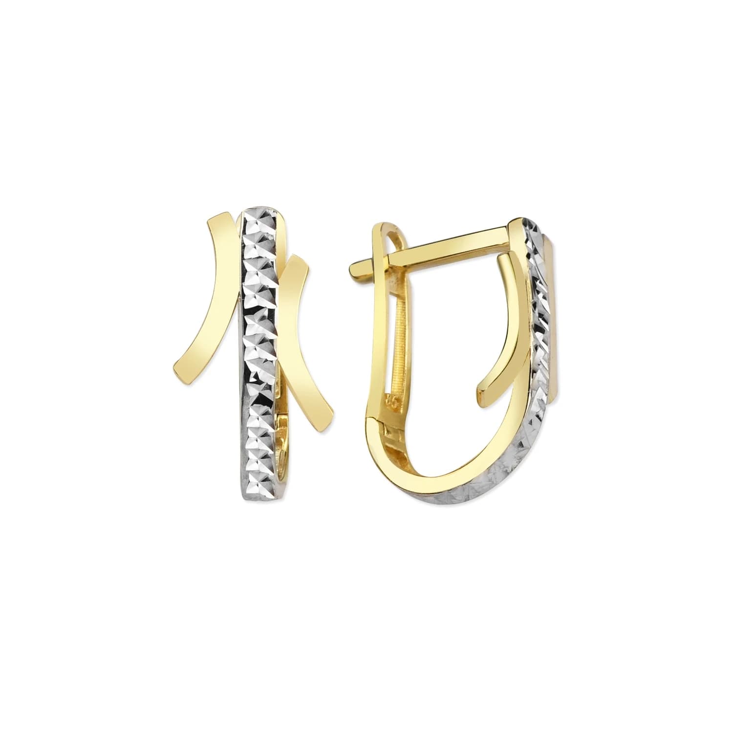 Обеци от бяло и жълто злато - Image 1