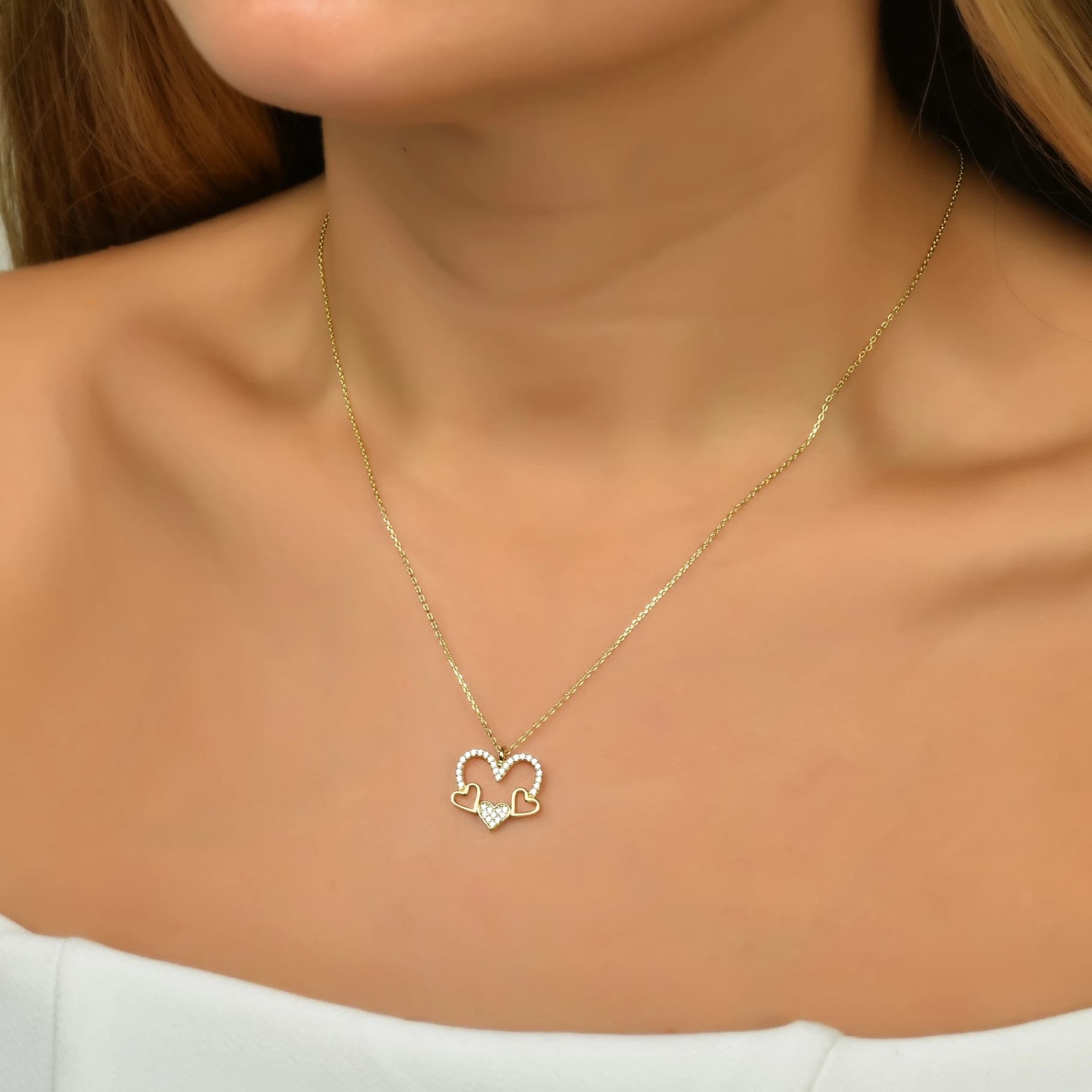 Дамски синджир с бели цирконий - Image 2