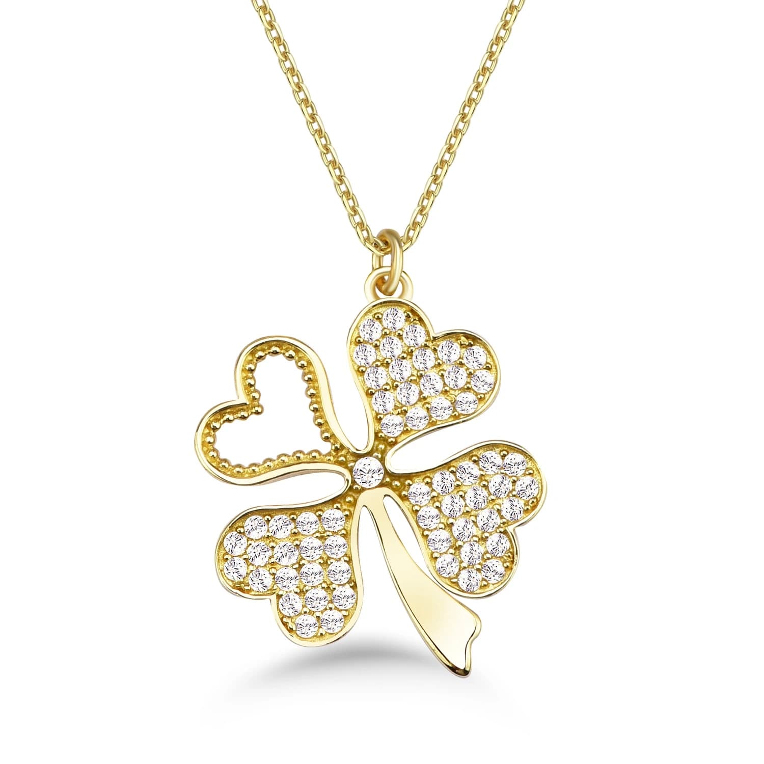 Дамски синджир с бели цирконий - Image 1