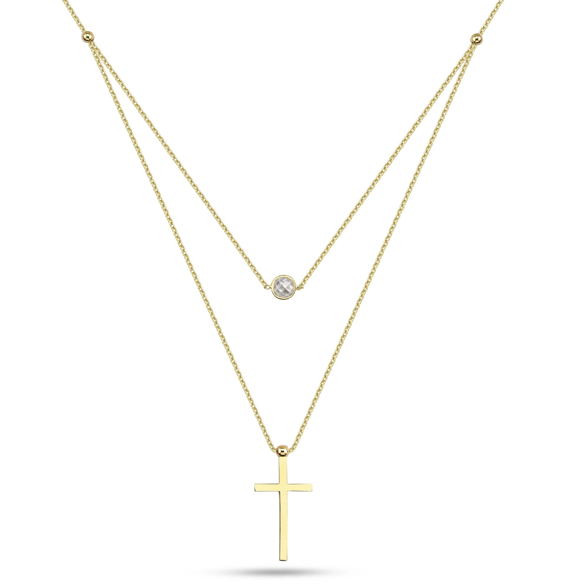 Дамски синджир с бели цирконий - Image 1