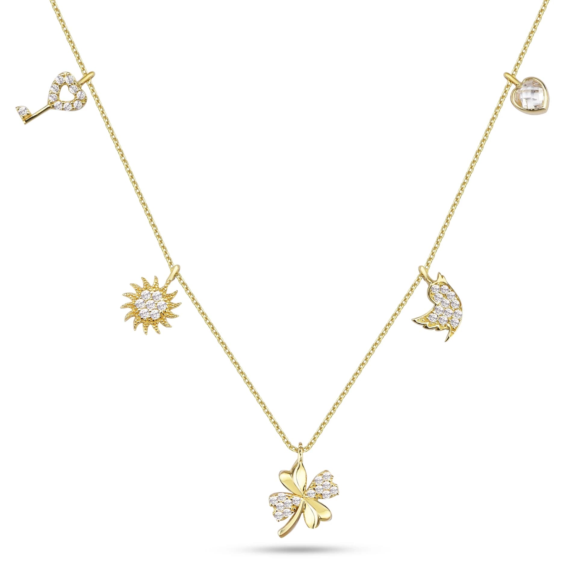 Дамски синджир с бели цирконий - Image 1