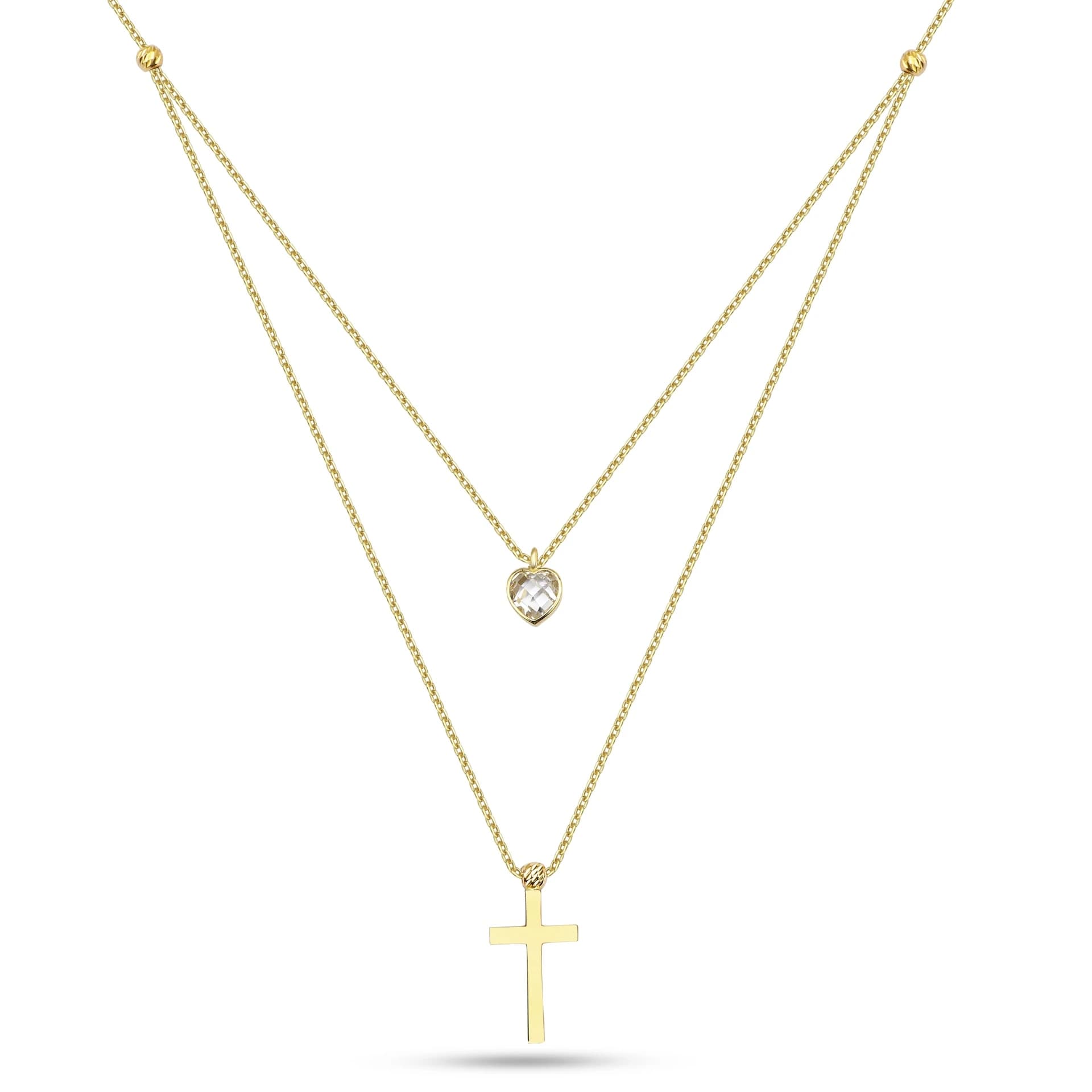 Дамски синджир с бели цирконий - Image 1