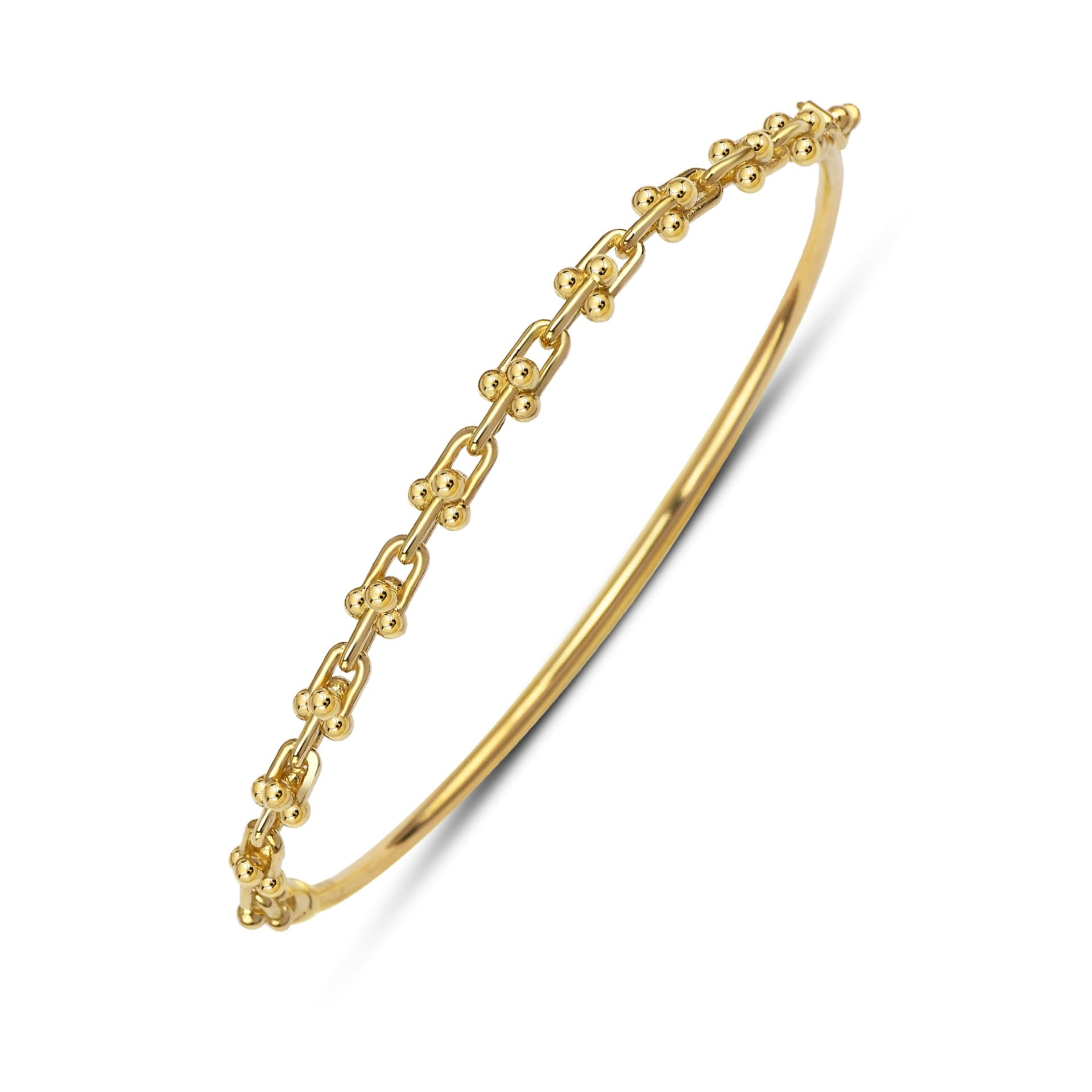 Твърда гривна от жълто злато модел Tiffany - Image 1