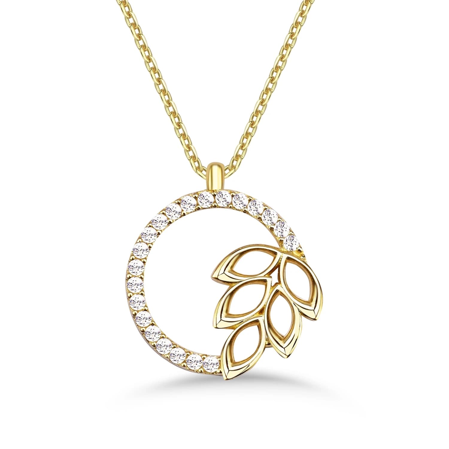 Дамски синджир с бели цирконий - Image 1