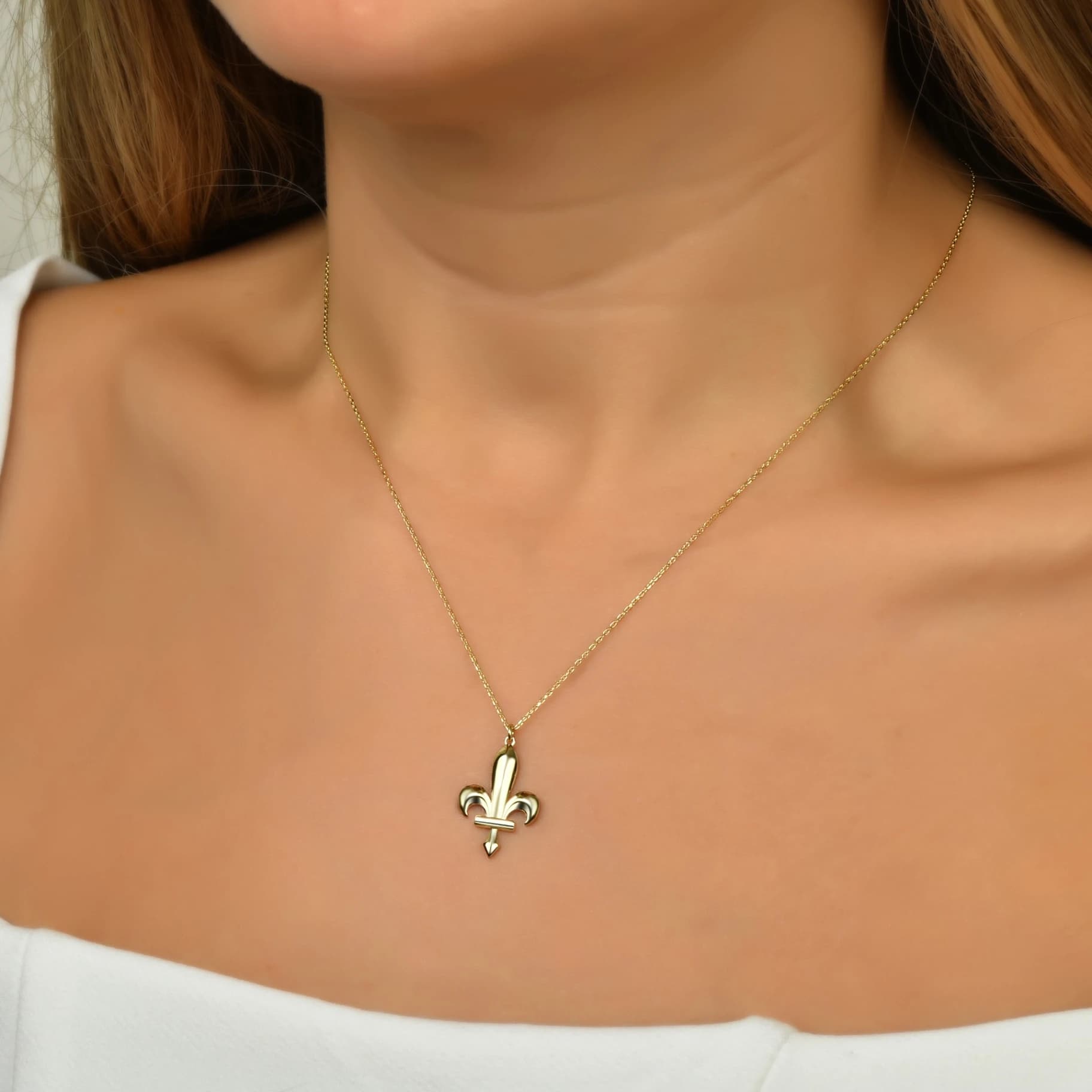 Дамски синджир с бели цирконий - Image 2