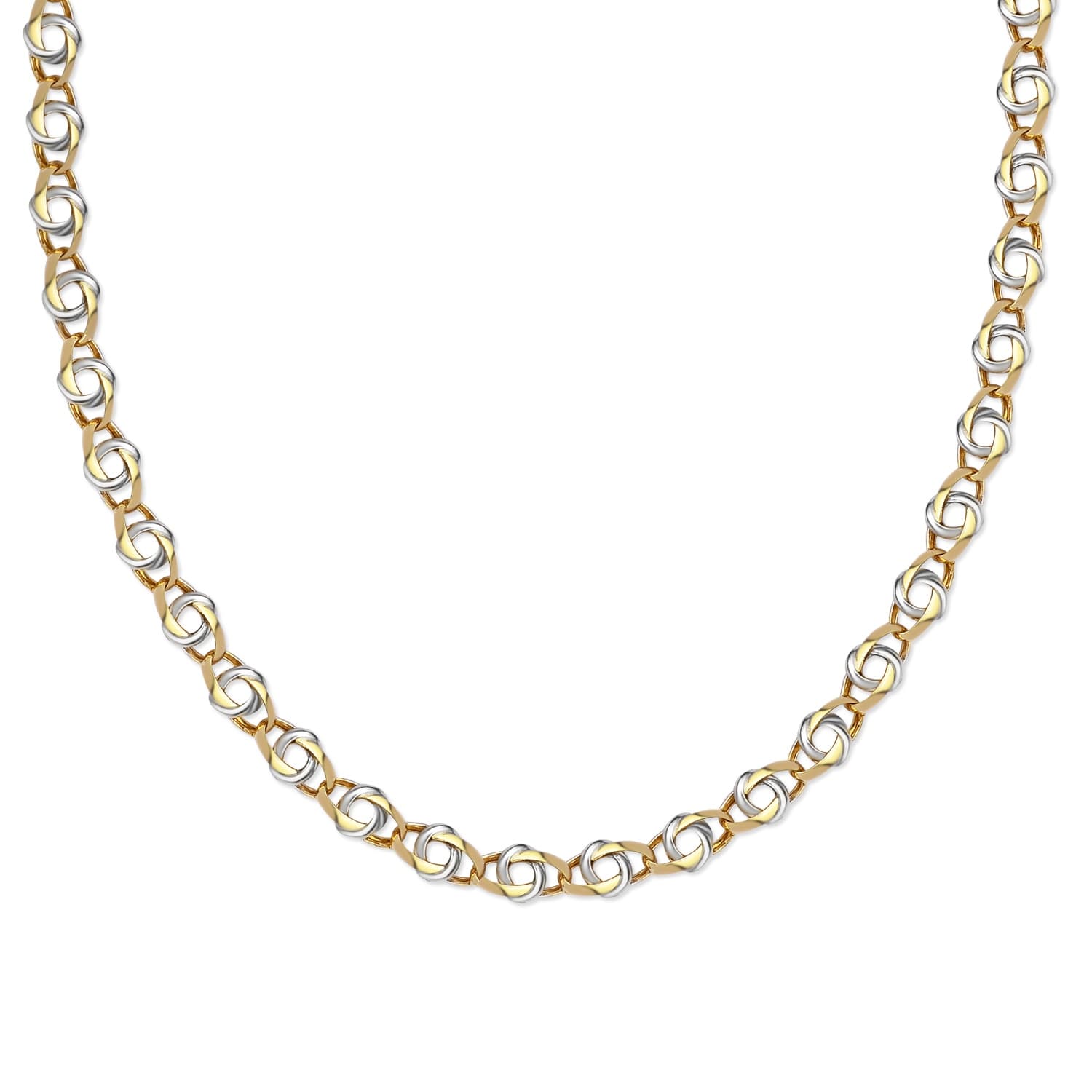 Дамски синджир от жълто и бяло злато - Image 1