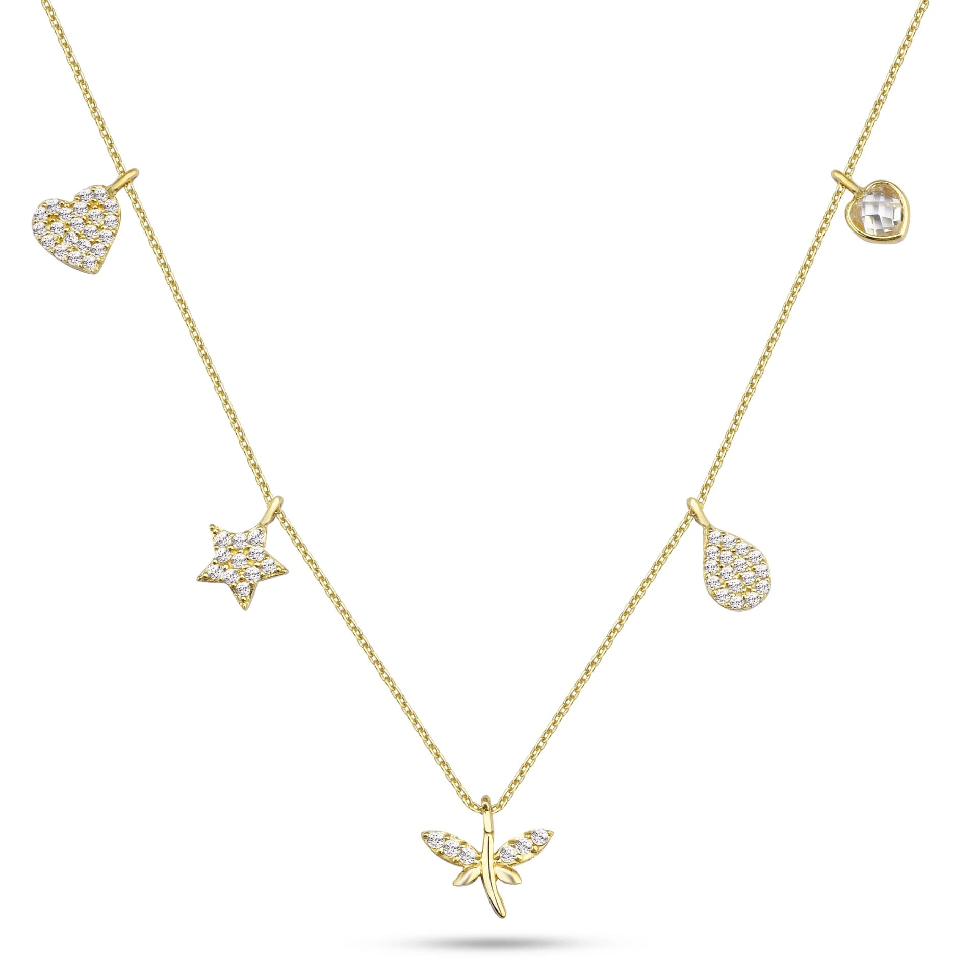 Дамски синджир с бели цирконий - Image 1