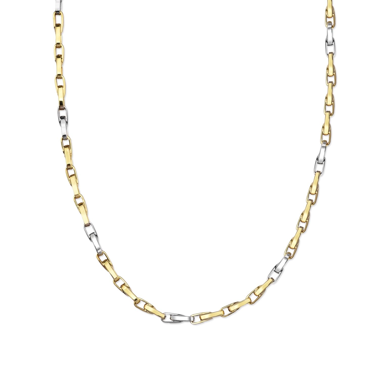 Мъжки синджир от жълто и бяло злато - Image 1