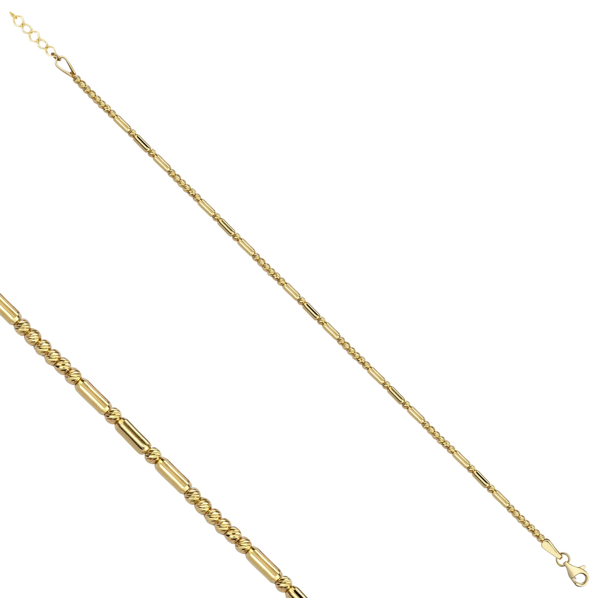 Гривна от жълто злато и златни топчета - Image 1