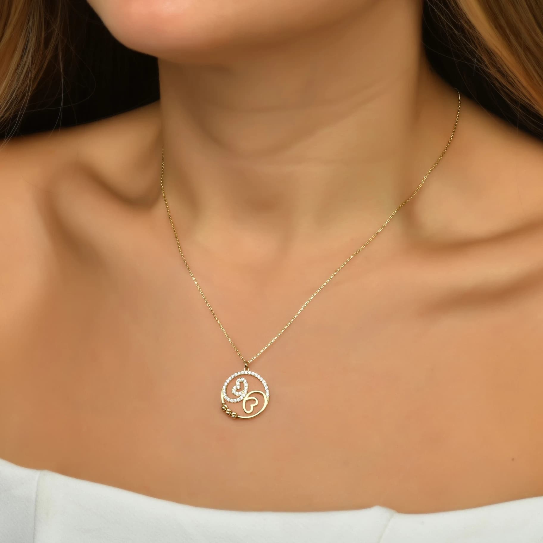 Дамски синджир с бели цирконий - Image 2