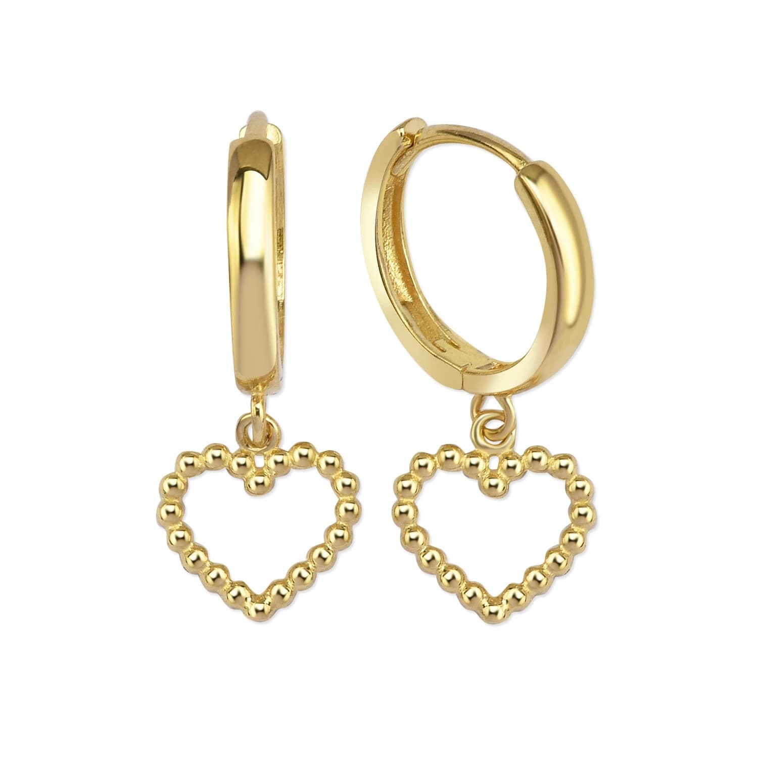 Детски висящи обеци от жълто злато - Image 1