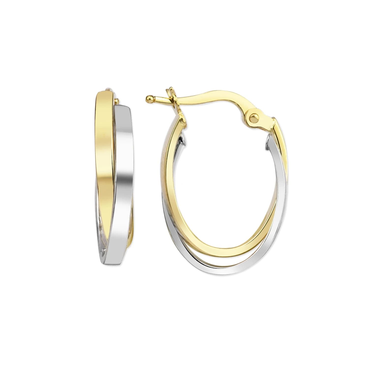 Обеци от бяло и жълто злато - Image 1