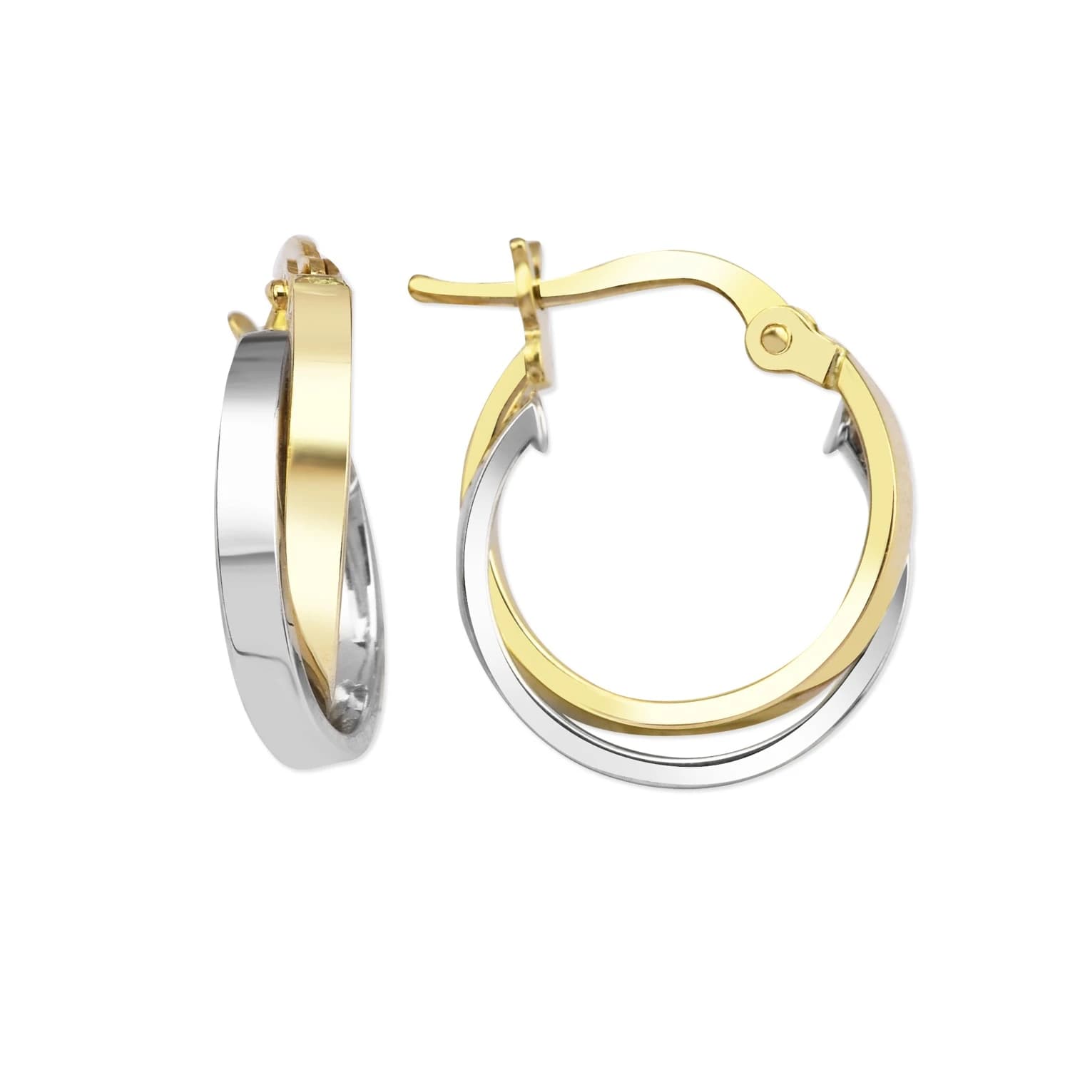 Обеци от бяло и жълто злато - Image 1