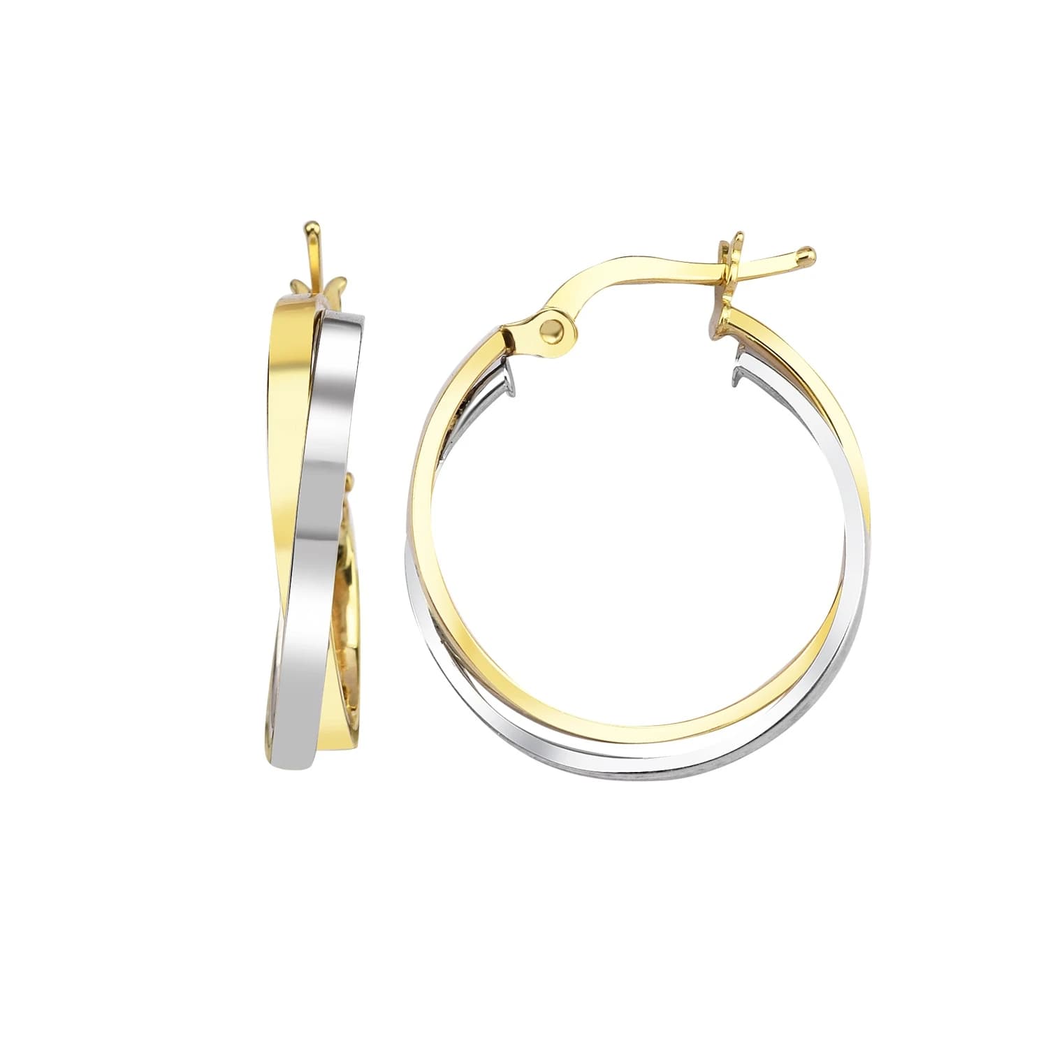 Обеци от бяло и жълто злато - Image 1