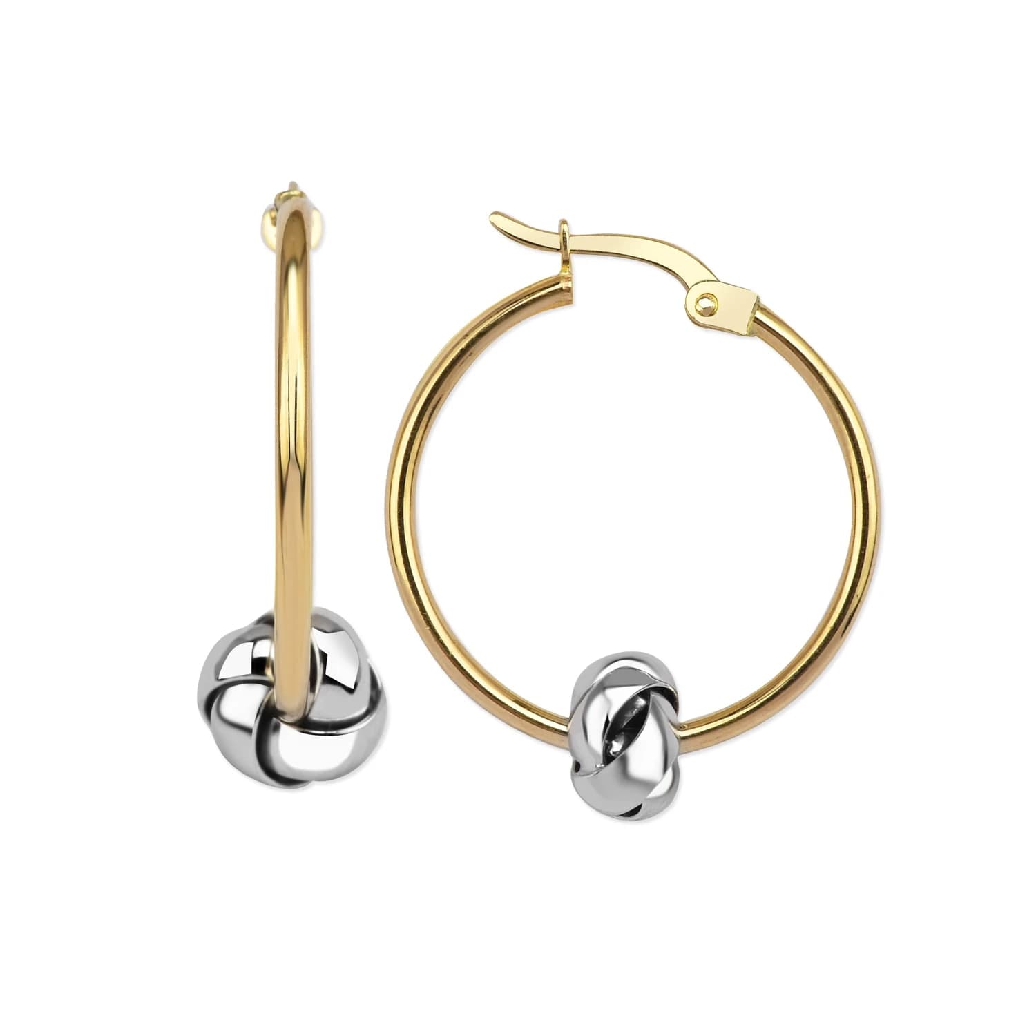 Обеци от бяло и жълто злато - Image 1